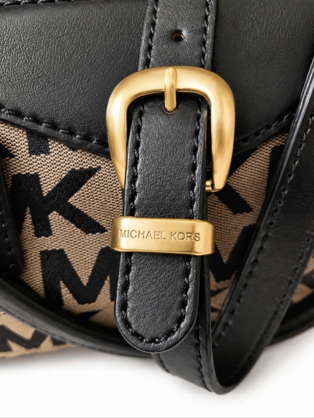 Vintage Michael Kors Black & Tan Jacqaurd/Leather Satchel ***NEAR PERFECT*** - Picture 8 of 13